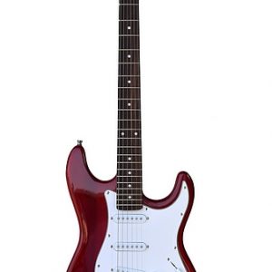 Guitare électrique pour débutant couleur Rouge Transparent